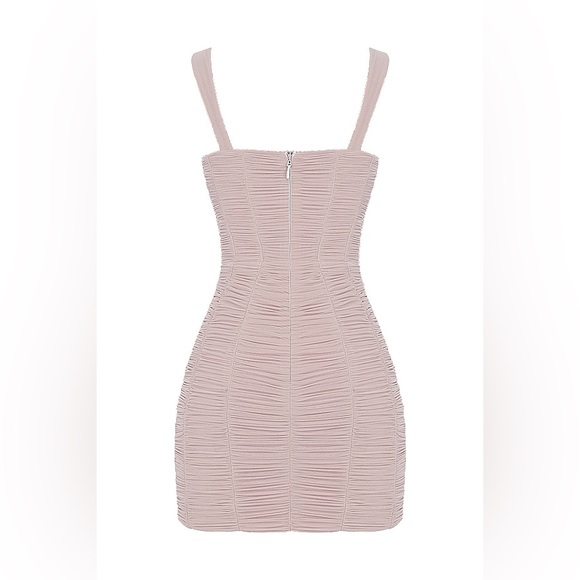 House of CB CATE CRYSTAL RUCHED MESH MINI DRESS. size Medium, $195 - Picture 10 of 16